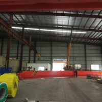 杭州起重機(jī)--海寧鹽倉農(nóng)發(fā)區(qū)LD電動單梁起重機(jī)安裝現(xiàn)場